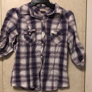 Cute purple plaid shirt 🌸 - Size Medium - EUC